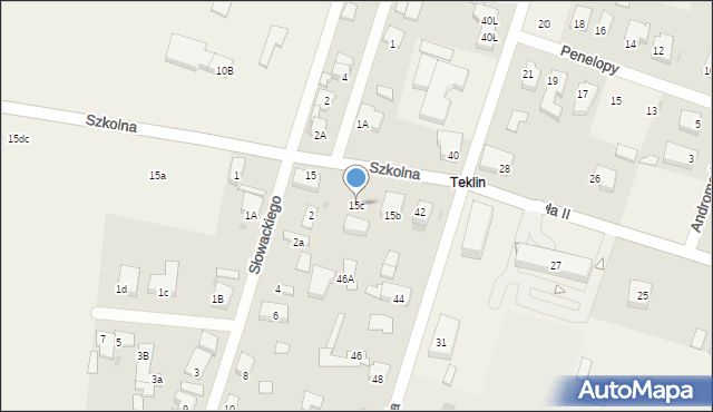 Ksawerów, Szkolna, 15c, mapa Ksawerów