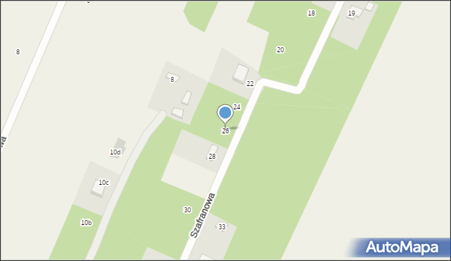 Książenice, Szafranowa, 26, mapa Książenice