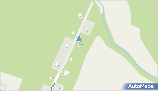 Książenice, Szafranowa, 5, mapa Książenice