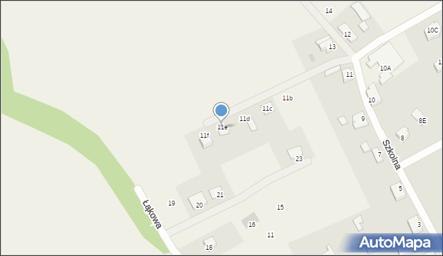 Kunowice, Szkolna, 11e, mapa Kunowice