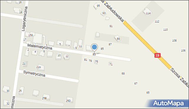 Kuriany, Szosa Zabłudowska, 83, mapa Kuriany