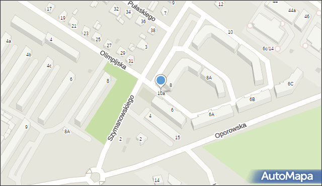 Kutno, Szymanowskiego Karola, 10a, mapa Kutno