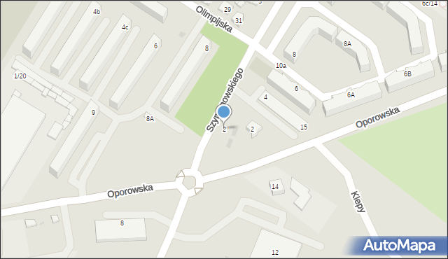 Kutno, Szymanowskiego Karola, 2, mapa Kutno