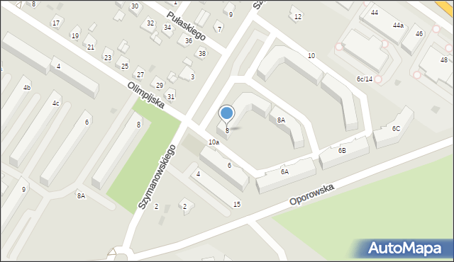 Kutno, Szymanowskiego Karola, 8, mapa Kutno