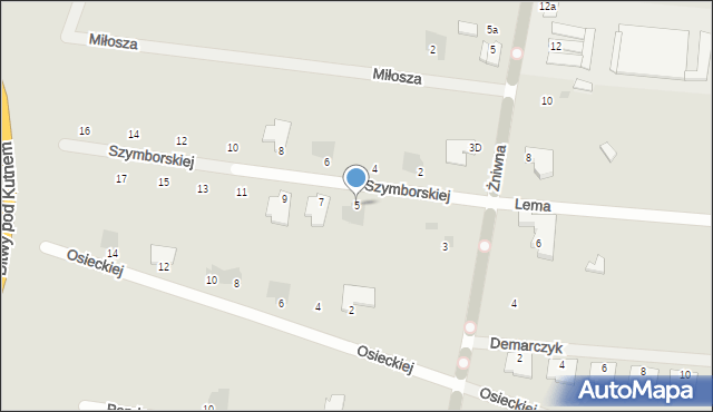 Kutno, Szymborskiej Wisławy, 5, mapa Kutno