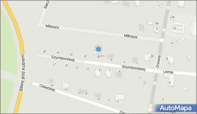 Kutno, Szymborskiej Wisławy, 8, mapa Kutno