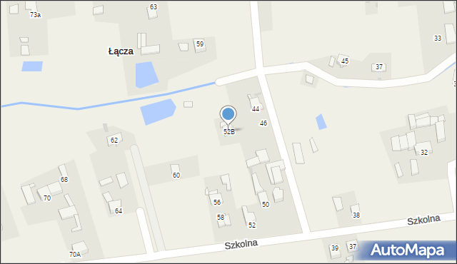 Łącza, Szkolna, 52B, mapa Łącza