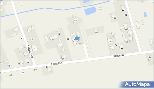 Łącza, Szkolna, 64, mapa Łącza