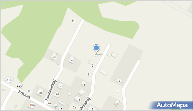 Łagów, Szymborskiej Wisławy, 11, mapa Łagów