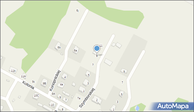 Łagów, Szymborskiej Wisławy, 9, mapa Łagów