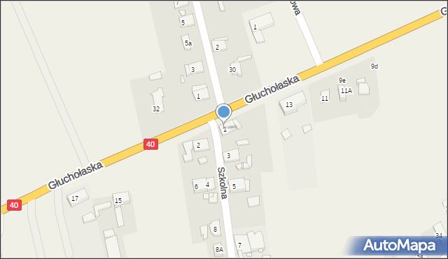 Łąka Prudnicka, Szkolna, 1, mapa Łąka Prudnicka
