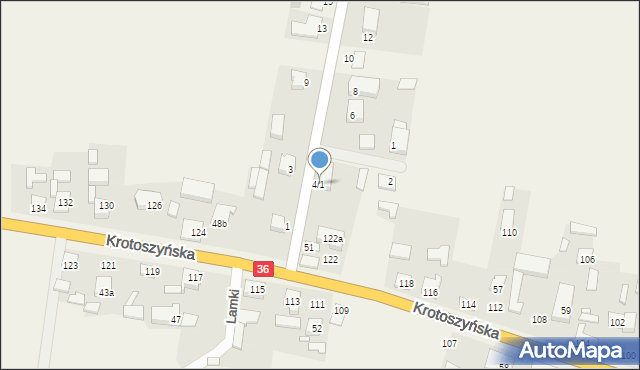 Lamki, Szkolna, 4/1, mapa Lamki