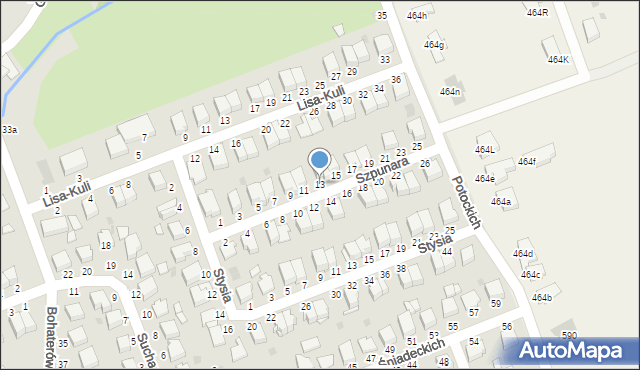 Łańcut, Szpunara Ignacego, płk., 13, mapa Łańcut