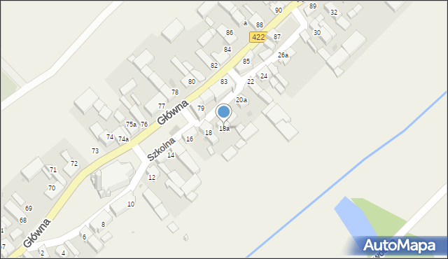 Łany, Szkolna, 18a, mapa Łany