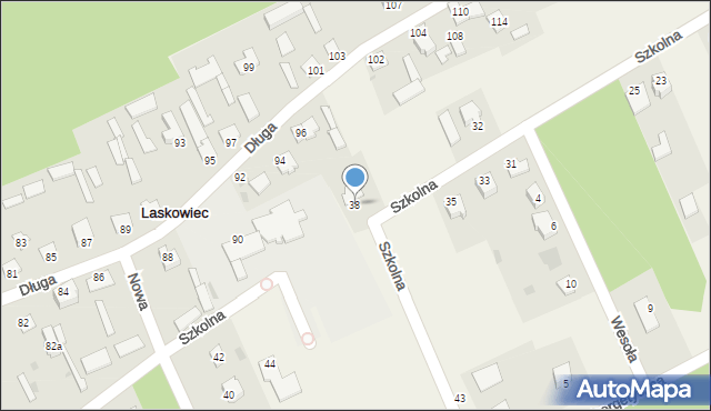 Laskowiec, Szkolna, 38, mapa Laskowiec