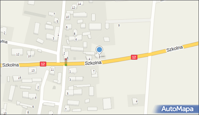 Lasocice, Szkolna, 2, mapa Lasocice