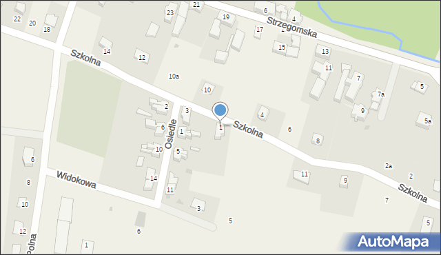 Łażany, Szkolna, 1, mapa Łażany