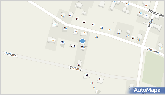 Łażany, Szkolna, 25a, mapa Łażany