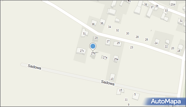 Łażany, Szkolna, 27b, mapa Łażany