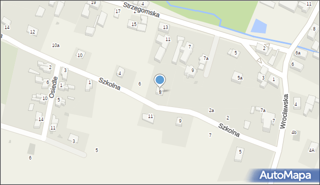 Łażany, Szkolna, 8, mapa Łażany