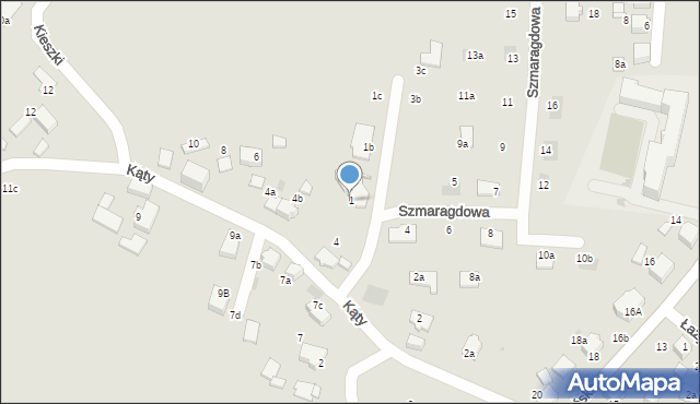 Łaziska Górne, Szmaragdowa, 1, mapa Łaziska Górne