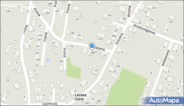 Łaziska Górne, Szkolna, 23A, mapa Łaziska Górne