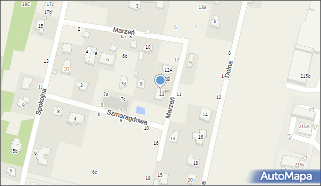 Łazy, Szmaragdowa, 11, mapa Łazy