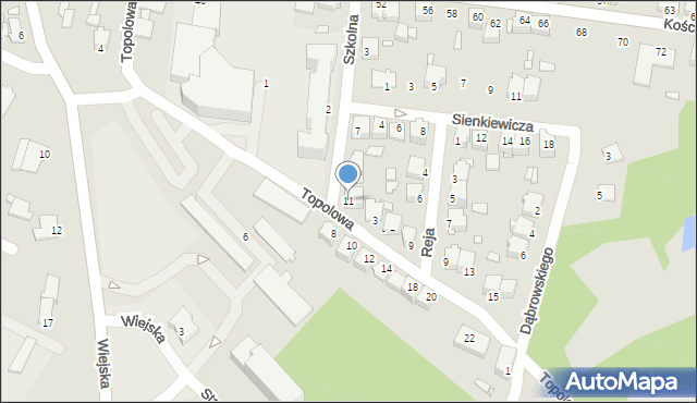 Łazy, Szkolna, 11, mapa Łazy