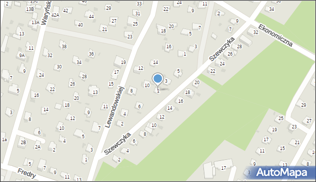 Lędziny, Szewczyka, 1, mapa Lędziny