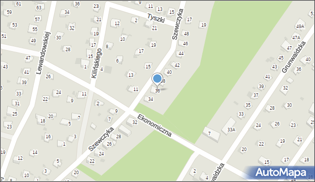 Lędziny, Szewczyka, 36, mapa Lędziny