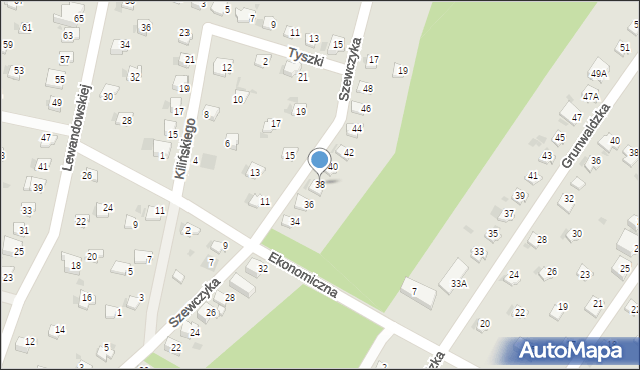 Lędziny, Szewczyka, 38, mapa Lędziny