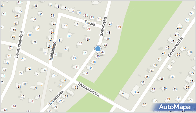 Lędziny, Szewczyka, 40, mapa Lędziny