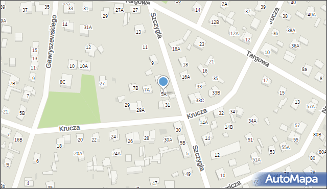 Legionowo, Szczygla, 5A, mapa Legionowo