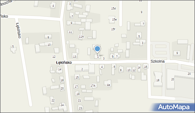 Łękińsko, Szkolna, 1, mapa Łękińsko