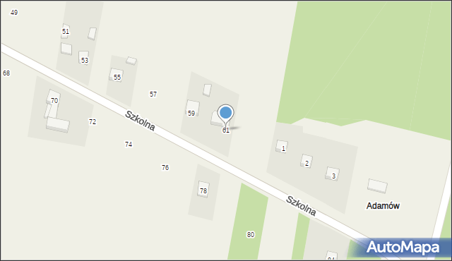 Łękińsko, Szkolna, 61, mapa Łękińsko