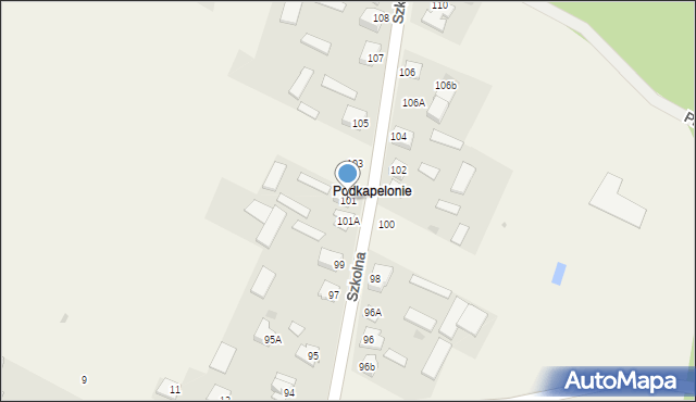 Lelis, Szkolna, 101, mapa Lelis