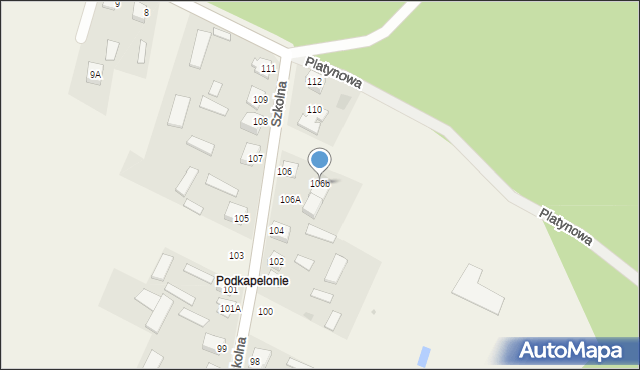 Lelis, Szkolna, 106b, mapa Lelis