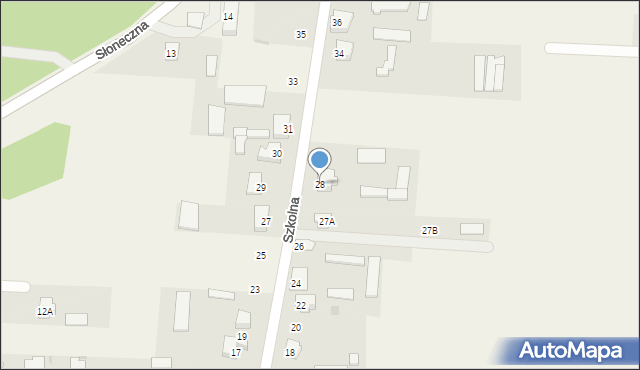 Lelis, Szkolna, 28, mapa Lelis