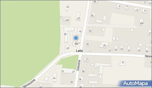 Lelis, Szkolna, 39a, mapa Lelis