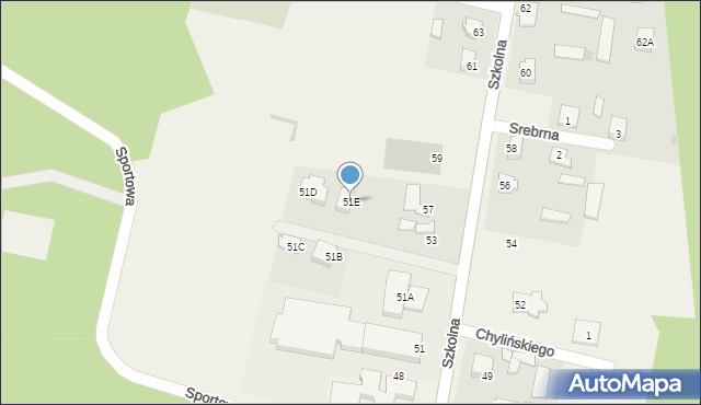 Lelis, Szkolna, 51E, mapa Lelis