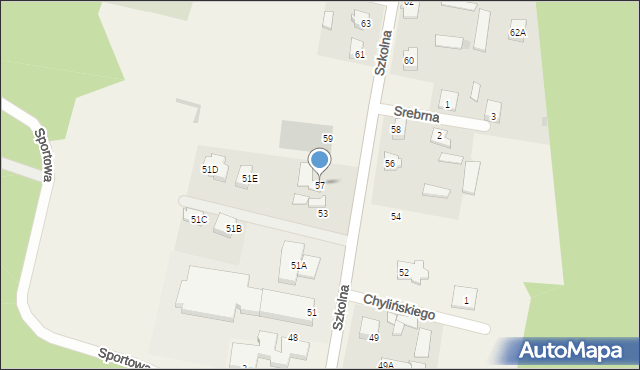 Lelis, Szkolna, 57, mapa Lelis