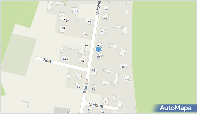 Lelis, Szkolna, 66, mapa Lelis