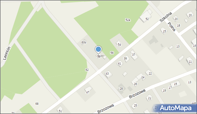 Leoncin, Szkolna, 58, mapa Leoncin