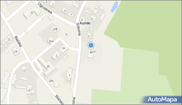 Leśna Podlaska, Szkolna, 4A, mapa Leśna Podlaska