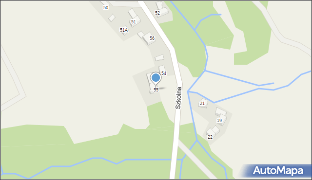 Leśnica, Szkolna, 55, mapa Leśnica