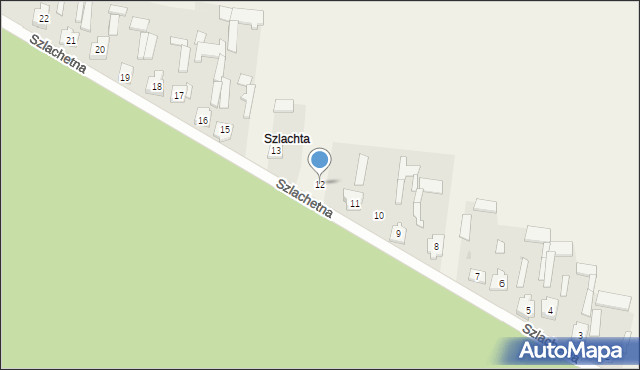 Leszczydół-Nowiny, Szlachetna, 12, mapa Leszczydół-Nowiny