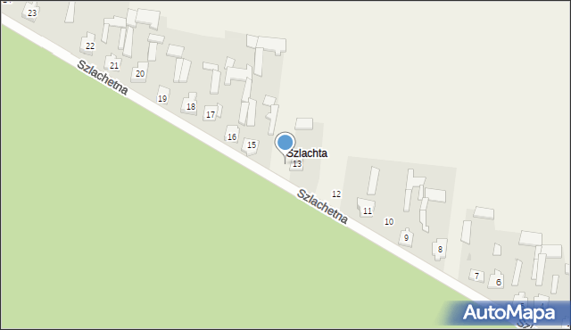 Leszczydół-Nowiny, Szlachetna, 14, mapa Leszczydół-Nowiny