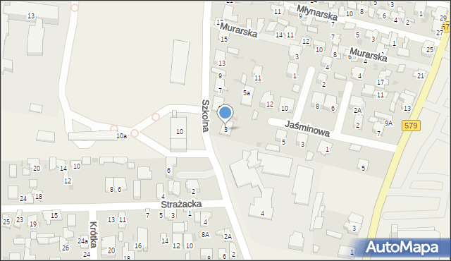 Leszno, Szkolna, 3, mapa Leszno