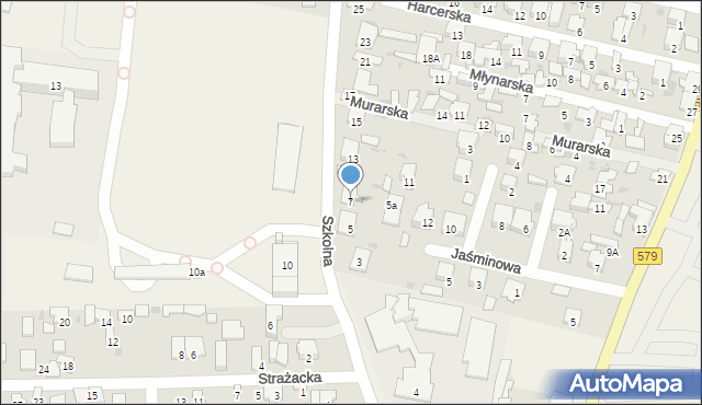 Leszno, Szkolna, 7, mapa Leszno