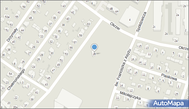 Leszno, Szczepanowskiego Stanisława, 16, mapa Leszno